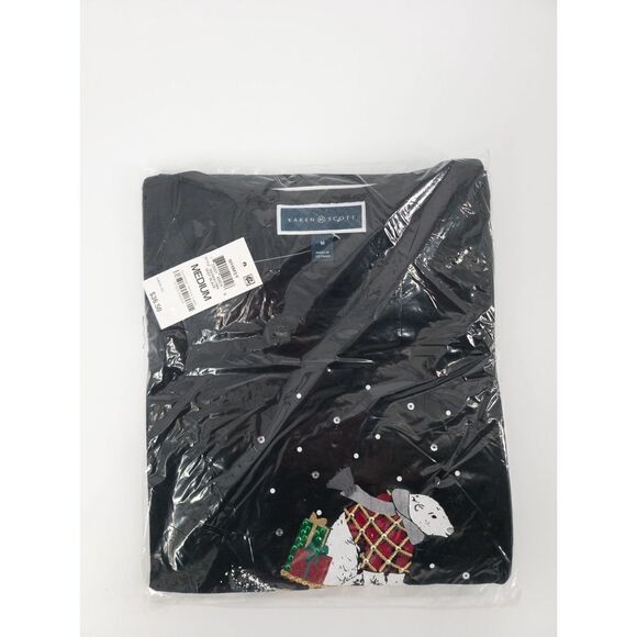 Karen Scott Tops - Karen Scott Cotton Graphic Top 11251295 M